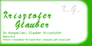 krisztofer glauber business card